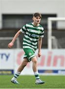 29 October 2023; Robert Keane of Shamrock Rovers during the EA SPORTS U14 LOI Eddie Wallace Cup match between Shamrock Rovers and St Patricks Athletic at Athlone Town Stadium in Westmeath. Photo by Eóin Noonan/Sportsfile