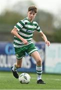 29 October 2023; Jack Greene of Shamrock Rovers during the EA SPORTS U14 LOI Eddie Wallace Cup match between Shamrock Rovers and St Patricks Athletic at Athlone Town Stadium in Westmeath. Photo by Eóin Noonan/Sportsfile