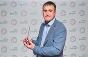10 November 2023; Leinster GAA PRO Brendan Minnock with his Public Relations Officer of the Year award at the 2023 Gaelic Writers' Association Awards, supported by EirGrid, at the Iveagh Garden Hotel in Dublin. Photo by Brendan Moran/Sportsfile