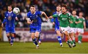 10 November 2023; Ben Worman of Cork City in action against Darragh Power of Waterford during the SSE Airtricity Men's Promotion / Relegation play-off match between Waterford and Cork City at Tallaght Stadium in Dublin. Photo by Tyler Miller/Sportsfile
