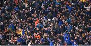 10 November 2023; Waterford supporters celebrate their first goal during the SSE Airtricity Men's Premier Division Promotion / Relegation play-off match between Waterford and Cork City at Tallaght Stadium in Dublin. Photo by Stephen McCarthy/Sportsfile