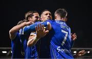 10 November 2023; Ronan Coughlan of Waterford and team-mates celebrate after he scored their second goal during the SSE Airtricity Men's Premier Division Promotion / Relegation play-off match between Waterford and Cork City at Tallaght Stadium in Dublin. Photo by Stephen McCarthy/Sportsfile