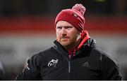 10 November 2023; Munster forwards coach Andi Kyriacou before the United Rugby Championship match between Ulster and Munster at Kingspan Stadium in Belfast. Photo by Seb Daly/Sportsfile