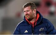 10 November 2023; Munster forwards coach Andi Kyriacou before the United Rugby Championship match between Ulster and Munster at Kingspan Stadium in Belfast. Photo by Ramsey Cardy/Sportsfile