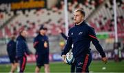 10 November 2023; Craig Casey of Munster before the United Rugby Championship match between Ulster and Munster at Kingspan Stadium in Belfast. Photo by Ramsey Cardy/Sportsfile