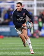 10 November 2023; Jacob Stockdale of Ulster before the United Rugby Championship match between Ulster and Munster at Kingspan Stadium in Belfast. Photo by Ramsey Cardy/Sportsfile