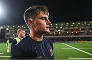 10 November 2023; Ethan McIlroy of Ulster before the United Rugby Championship match between Ulster and Munster at Kingspan Stadium in Belfast. Photo by Ramsey Cardy/Sportsfile