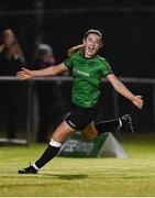 11 November 2023; Ellen Dolan of Peamount United celebrates after scoring her side's second goal during the SSE Airtricity Women's Premier Division match between Peamount United and Sligo Rovers at PRL Park in Greenogue, Dublin. Photo by Stephen McCarthy/Sportsfile