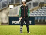 11 November 2023; Injured Ballina Stephenites player Padraig O'Hora before the AIB Connacht GAA Football Senior Club Championship quarter-final match between Ballina Stephenites, Mayo, and Fulham Irish, London, at Hastings Insurance MacHale Park in Castlebar, Mayo. Photo by Piaras Ó Mídheach/Sportsfile