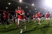 11 November 2023; Lee Brennan of Trillick before the AIB Ulster GAA Football Senior Club Championship quarter-final match between Trillick of Tyrone and Crossmaglen Rangers of Armagh at O'Neills Healy Park in Omagh, Tyrone. Photo by Ramsey Cardy/Sportsfile