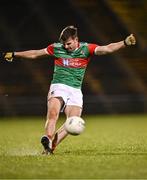 11 November 2023; Frank Irwin of Ballina Stephenites takes a free during the AIB Connacht GAA Football Senior Club Championship quarter-final match between Ballina Stephenites, Mayo, and Fulham Irish, London, at Hastings Insurance MacHale Park in Castlebar, Mayo. Photo by Piaras Ó Mídheach/Sportsfile