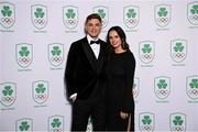 11 November 2023; Kickboxer Conor McGlinchey and Hollie Broderick in attendance at the Team Ireland Olympic Ball at the Mansion House in Dublin. The event was a joint celebration of the brilliant performances of Team Ireland athletes at the European Games this summer, as well as the announcement of the winners of the Olympic Federation of Ireland Annual Awards. The event was attended by the Minister for Tourism, Culture, Arts, Gaeltacht, Sport and Media, Catherine Martin TD, Minister of State for Sport and Physical Education, Thomas Byrne TD, Olympic medallists, European Games athletes, Team Ireland Sponsors and Partners, Sport Ireland and the wider Olympic family. Photo by David Fitzgerald/Sportsfile