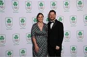 11 November 2023; Sport Ireland director of high performance Niamh O'Sullivan and Cian Spillane in attendance at the Team Ireland Olympic Ball at the Mansion House in Dublin. The event was a joint celebration of the brilliant performances of Team Ireland athletes at the European Games this summer, as well as the announcement of the winners of the Olympic Federation of Ireland Annual Awards. The event was attended by the Minister for Tourism, Culture, Arts, Gaeltacht, Sport and Media, Catherine Martin TD, Minister of State for Sport and Physical Education, Thomas Byrne TD, Olympic medallists, European Games athletes, Team Ireland Sponsors and Partners, Sport Ireland and the wider Olympic family. Photo by David Fitzgerald/Sportsfile