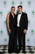 11 November 2023; Melissa Hunter and Sean Cribbin in attendance at the Team Ireland Olympic Ball at the Mansion House in Dublin. The event was a joint celebration of the brilliant performances of Team Ireland athletes at the European Games this summer, as well as the announcement of the winners of the Olympic Federation of Ireland Annual Awards. The event was attended by the Minister for Tourism, Culture, Arts, Gaeltacht, Sport and Media, Catherine Martin TD, Minister of State for Sport and Physical Education, Thomas Byrne TD, Olympic medallists, European Games athletes, Team Ireland Sponsors and Partners, Sport Ireland and the wider Olympic family. Photo by David Fitzgerald/Sportsfile
