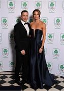 11 November 2023; Mark Brennan and Kate Brennan in attendance at the Team Ireland Olympic Ball at the Mansion House in Dublin. The event was a joint celebration of the brilliant performances of Team Ireland athletes at the European Games this summer, as well as the announcement of the winners of the Olympic Federation of Ireland Annual Awards. The event was attended by the Minister for Tourism, Culture, Arts, Gaeltacht, Sport and Media, Catherine Martin TD, Minister of State for Sport and Physical Education, Thomas Byrne TD, Olympic medallists, European Games athletes, Team Ireland Sponsors and Partners, Sport Ireland and the wider Olympic family. Photo by David Fitzgerald/Sportsfile