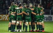 11 November 2023; Connacht players in their pre-match huddle before the United Rugby Championship match between Edinburgh and Connacht at The Dam Health Stadium in Edinburgh, Scotland. Photo by Paul Devlin/Sportsfile