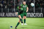 11 November 2023; Jack Carty of Connacht converts a first half penalty during the United Rugby Championship match between Edinburgh and Connacht at The Dam Health Stadium in Edinburgh, Scotland. Photo by Paul Devlin/Sportsfile