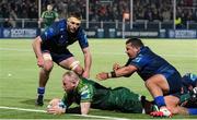 11 November 2023; Joe Joyce of Connacht scores a second half try during the United Rugby Championship match between Edinburgh and Connacht at The Dam Health Stadium in Edinburgh, Scotland. Photo by Paul Devlin/Sportsfile