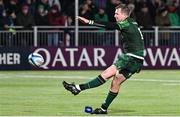 11 November 2023; Jack Carty of Connacht scores a second half conversion during the United Rugby Championship match between Edinburgh and Connacht at The Dam Health Stadium in Edinburgh, Scotland. Photo by Paul Devlin/Sportsfile