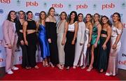 11 November 2023; The women's rugby 7's team, from left, Eve Higgins, Kate Farrell McCabe, Vicky Elmes Kinlan, Stacey Flood, Anna McGann, Erin King, Lucinda Kingham, Aimee Leigh Murphy Crowe, Megan Burns, Kathy Baker, Emily Lane, and Claire Bowles in attendance at the Team Ireland Olympic Ball at the Mansion House in Dublin. The event was a joint celebration of the brilliant performances of Team Ireland athletes at the European Games this summer, as well as the announcement of the winners of the Olympic Federation of Ireland Annual Awards. The event was attended by the Minister for Tourism, Culture, Arts, Gaeltacht, Sport and Media, Catherine Martin TD, Minister of State for Sport and Physical Education, Thomas Byrne TD, Olympic medallists, European Games athletes, Team Ireland Sponsors and Partners, Sport Ireland and the wider Olympic family. Photo by Brendan Moran/Sportsfile