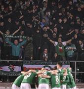 10 November 2023; Cork City supporters during the SSE Airtricity Men's Premier Division Promotion / Relegation play-off match between Waterford and Cork City at Tallaght Stadium in Dublin. Photo by Stephen McCarthy/Sportsfile