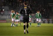 10 November 2023; Cork City goalkeeper Tiernan Brooks before the SSE Airtricity Men's Premier Division Promotion / Relegation play-off match between Waterford and Cork City at Tallaght Stadium in Dublin. Photo by Stephen McCarthy/Sportsfile