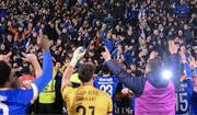 10 November 2023; Waterford supporters celebrate with players after the SSE Airtricity Men's Premier Division Promotion / Relegation play-off match between Waterford and Cork City at Tallaght Stadium in Dublin. Photo by Stephen McCarthy/Sportsfile