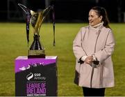 11 November 2023; SSE Airtricity marketing specialist Ruth Rapple after the SSE Airtricity Women's Premier Division match between Peamount United and Sligo Rovers at PRL Park in Greenogue, Dublin. Photo by Stephen McCarthy/Sportsfile