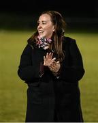 11 November 2023; FAI board member Niamh O'Mahony after the SSE Airtricity Women's Premier Division match between Peamount United and Sligo Rovers at PRL Park in Greenogue, Dublin. Photo by Stephen McCarthy/Sportsfile