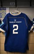 12 November 2023; The jersey of Leinster captain Dan Sheehan is seen in the dressing room before the United Rugby Championship match between Dragons and Leinster at Rodney Parade in Newport, Wales. Photo by Harry Murphy/Sportsfile