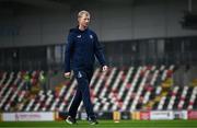 12 November 2023; Leinster head coach Leo Cullen walks the pitch before the United Rugby Championship match between Dragons and Leinster at Rodney Parade in Newport, Wales. Photo by Harry Murphy/Sportsfile