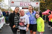 12 November 2023; Paula and Patricia Spain, left, and Ruth and Ella Barry after Patricia ran in memory of baby Tony Spain, in the Remembrance Run 5K, supported by Silver Stream Healthcare, at the Phoenix Park in Dublin. Photo by Brendan Moran/Sportsfile