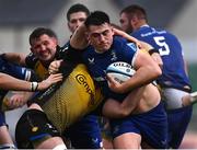 12 November 2023; Dan Sheehan of Leinster is tackled by Ryan Woodman of Dragons during the United Rugby Championship match between Dragons and Leinster at Rodney Parade in Newport, Wales. Photo by Harry Murphy/Sportsfile