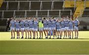 12 November 2023; Castlehaven players stand for Amhrán na bhFiann before the AIB Munster GAA Football Senior Club Championship quarter-final match between Castlehaven, Cork, and Cratloe, Clare, at Páirc Uí Chaoimh in Cork. Photo by Tom Beary/Sportsfile