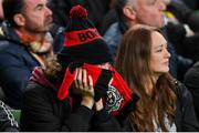 12 November 2023; A Bohemians supporter reacts during the Sports Direct FAI Cup Final between Bohemians and St Patrick's Athletic at the Aviva Stadium in Dublin. Photo by Seb Daly/Sportsfile