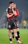 12 November 2023; Jordan Flores of Bohemians reacts after the Sports Direct FAI Cup Final between Bohemians and St Patrick's Athletic at the Aviva Stadium in Dublin. Photo by Seb Daly/Sportsfile