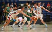 12 November 2023; Marine Fauthoux of France, left, in action against Jessica Scannell of Ireland during the FIBA Women's EuroBasket Championship qualifier match between Ireland and France at the National Basketball Arena in Tallaght, Dublin. Photo by Brendan Moran/Sportsfile