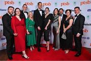 11 November 2023; Attendees, from left, Emmet O'Neill, Anna McCarthy, Rob McEvoy, Colette McEvoy, Allianz Ireland chief executive, Phillip Gronemeyer, Anna Gronemeyer, Valerie Hedin, Emanuel Hedin, Sheila Sparling, and Geoff Sparling in attendance at the Team Ireland Olympic Ball at the Mansion House in Dublin. The event was a joint celebration of the brilliant performances of Team Ireland athletes at the European Games this summer, as well as the announcement of the winners of the Olympic Federation of Ireland Annual Awards. The event was attended by the Minister for Tourism, Culture, Arts, Gaeltacht, Sport and Media, Catherine Martin TD, Minister of State for Sport and Physical Education, Thomas Byrne TD, Olympic medallists, European Games athletes, Team Ireland Sponsors and Partners, Sport Ireland and the wider Olympic family. Photo by Brendan Moran/Sportsfile