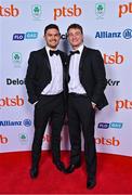 11 November 2023; Sam Curtis, left, and Noel Hendrick in attendance at the Team Ireland Olympic Ball at the Mansion House in Dublin. The event was a joint celebration of the brilliant performances of Team Ireland athletes at the European Games this summer, as well as the announcement of the winners of the Olympic Federation of Ireland Annual Awards. The event was attended by the Minister for Tourism, Culture, Arts, Gaeltacht, Sport and Media, Catherine Martin TD, Minister of State for Sport and Physical Education, Thomas Byrne TD, Olympic medallists, European Games athletes, Team Ireland Sponsors and Partners, Sport Ireland and the wider Olympic family. Photo by Brendan Moran/Sportsfile