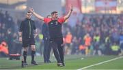 12 November 2023; Bohemians manager Declan Devine reacts during the Sports Direct FAI Cup Final between Bohemians and St Patrick's Athletic at the Aviva Stadium in Dublin. Photo by Seb Daly/Sportsfile