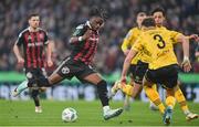 12 November 2023; Jonathan Afolabi of Bohemians during the Sports Direct FAI Cup Final between Bohemians and St Patrick's Athletic at the Aviva Stadium in Dublin. Photo by Seb Daly/Sportsfile