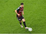 12 November 2023; Jordan Flores of Bohemians during the Sports Direct FAI Cup Final between Bohemians and St Patrick's Athletic at the Aviva Stadium in Dublin. Photo by Michael P Ryan/Sportsfile