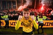 12 November 2023; Adam Murphy of St Patrick's Athletic celebrates after the Sports Direct FAI Cup Final between Bohemians and St Patrick's Athletic at the Aviva Stadium in Dublin. Photo by Stephen McCarthy/Sportsfile