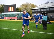 12 November 2023; Jack Boyle of Leinster runs out before the United Rugby Championship match between Dragons and Leinster at Rodney Parade in Newport, Wales. Photo by Harry Murphy/Sportsfile