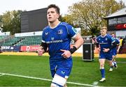 12 November 2023; Joe McCarthy of Leinster runs out before the United Rugby Championship match between Dragons and Leinster at Rodney Parade in Newport, Wales. Photo by Harry Murphy/Sportsfile