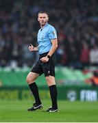 12 November 2023; Referee Paul McLaughlin during the Sports Direct FAI Cup Final between Bohemians and St Patrick's Athletic at the Aviva Stadium in Dublin. Photo by Stephen McCarthy/Sportsfile