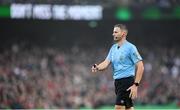 12 November 2023; Referee Paul McLaughlin during the Sports Direct FAI Cup Final between Bohemians and St Patrick's Athletic at the Aviva Stadium in Dublin. Photo by Stephen McCarthy/Sportsfile