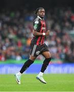 12 November 2023; Jonathan Afolabi of Bohemians during the Sports Direct FAI Cup Final between Bohemians and St Patrick's Athletic at the Aviva Stadium in Dublin. Photo by Stephen McCarthy/Sportsfile