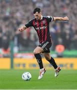 12 November 2023; Jordan Flores of Bohemians during the Sports Direct FAI Cup Final between Bohemians and St Patrick's Athletic at the Aviva Stadium in Dublin. Photo by Stephen McCarthy/Sportsfile