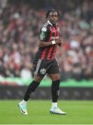 12 November 2023; Jonathan Afolabi of Bohemians during the Sports Direct FAI Cup Final between Bohemians and St Patrick's Athletic at the Aviva Stadium in Dublin. Photo by Stephen McCarthy/Sportsfile